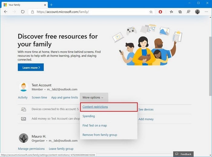 limit websites on Win