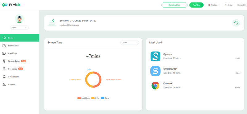 FamiKit dashboard preview