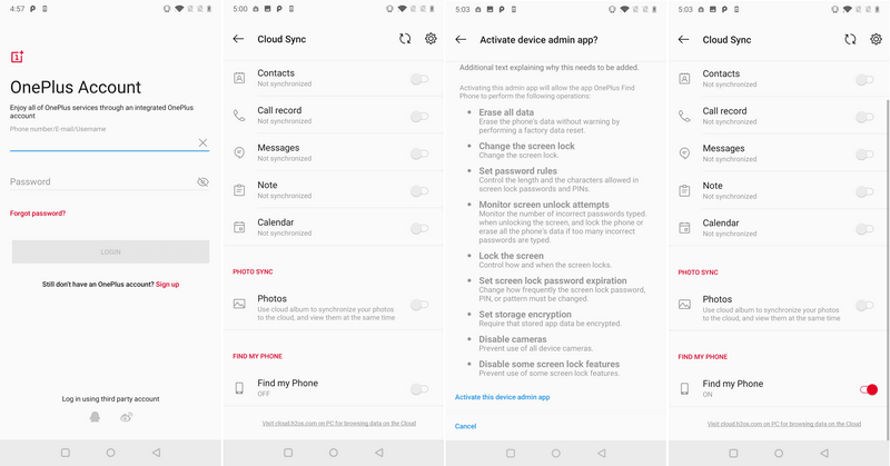 how to set up phone locate OnePlus