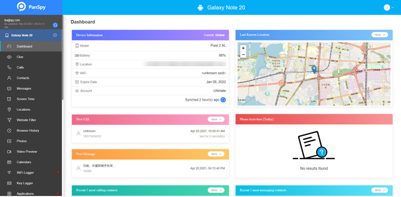 panspy dashboard