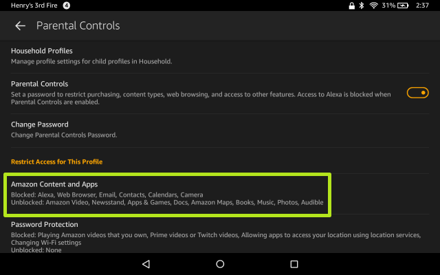Select Amazon Content and Apps