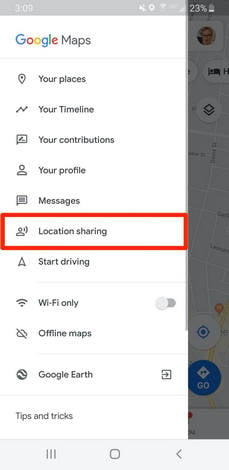 share Android live location to iPhone with Google Map