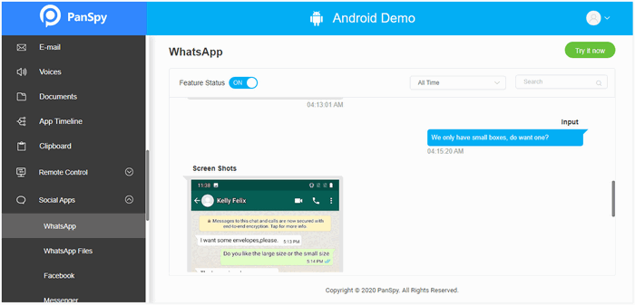 remotely track kid's WhatsApp chats photos and videos