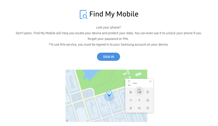 Samsung Find My Mobile to track Samsung Galaxy S21/S21 Ultra Location