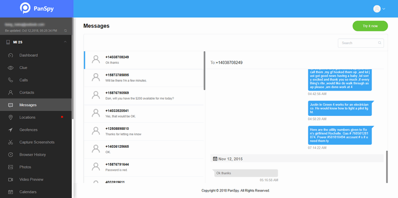 track your boyfriend's text messages