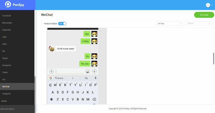 panspy wechat tracker